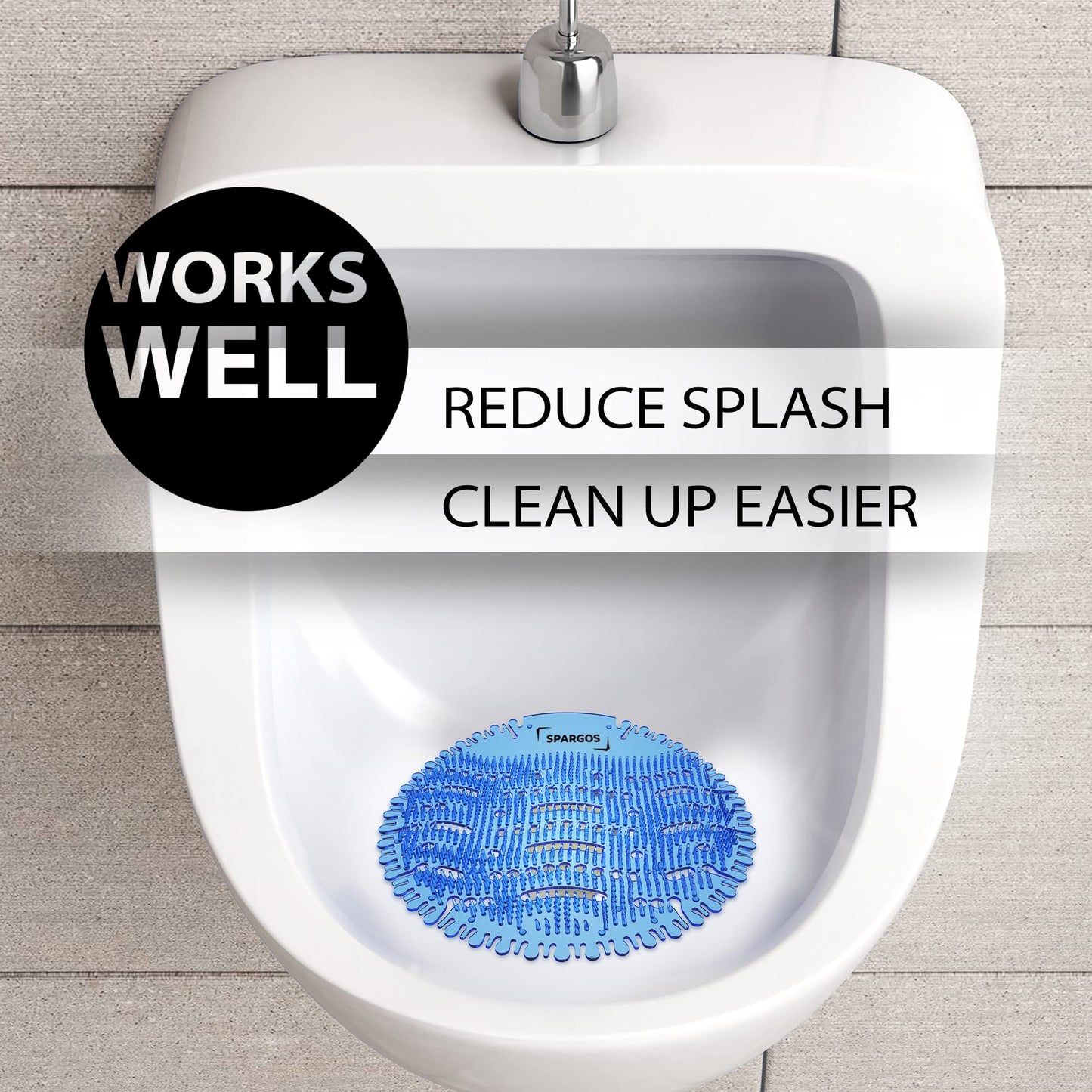 Urinal Screen Deodorizer (12 Pack) Urinal Cakes Anti-Splash Toilet Smell Refresher protection for Bathroom Office Stadiums Schools with Free Gloves - 12pcs Blue Ocean Breeze
