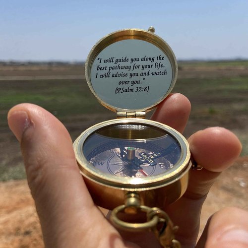 Dream Chaser (Wooden Box) & God's Path Compass (Leather Case) - Birthday, Christmas, Inspirational Gifts, Baptism, Communion Gift for Teen Boys, Graduation Gifts