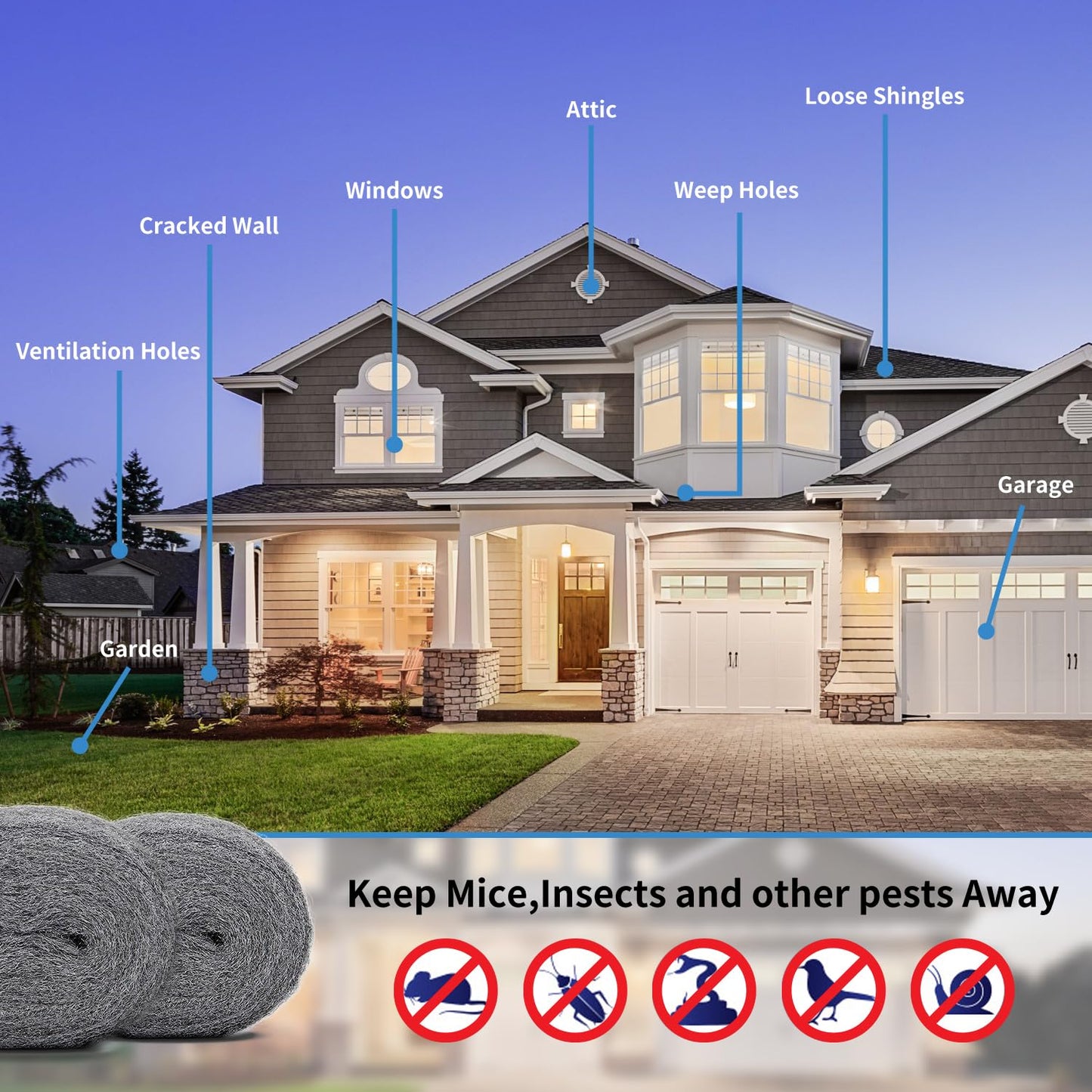 TAFFY'S Steel Wool Pads 0000 for Glass - 15 Pcs Extra Fine SteelWool for Cleaning & Polishing - Steel Wool Mice Control