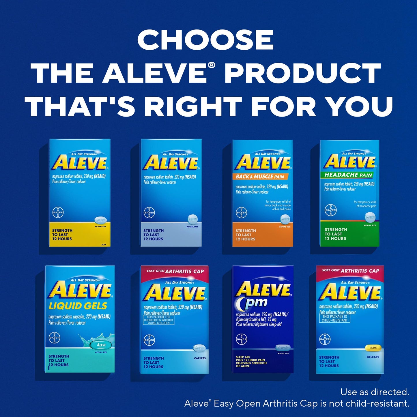 Aleve PM Sleep Aid Plus Pain Reliever Caplets, Naproxen Sodium & Diphenhydramine HCl, Nighttime, 120 Count