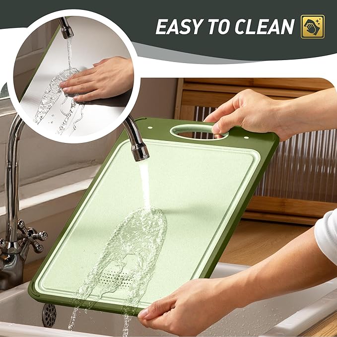 2 in 1 Stainless Steel Cutting Board with Handle Extra Large Non Toxic Cutting Boards for Kitchen Wedding Day Engagement Hostess Couple Newly Wed House Christmas Married Mrs fiancee Unique Cool Gifts