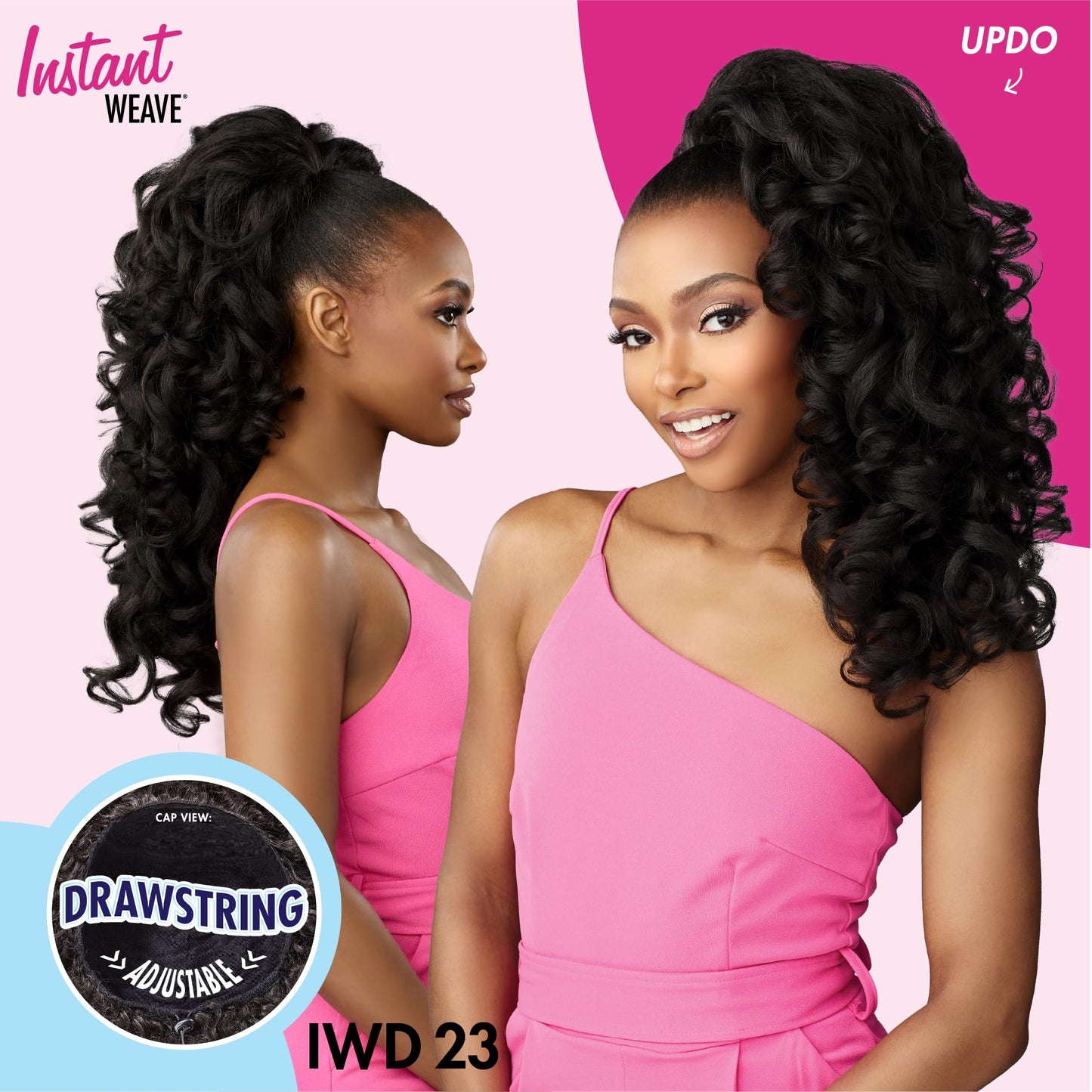 Sensationnel Instant Weave Half Wig - 23 Synthetic Blendwig Adjustable Drawstring for Seamless Hair Blending (TH2/27)