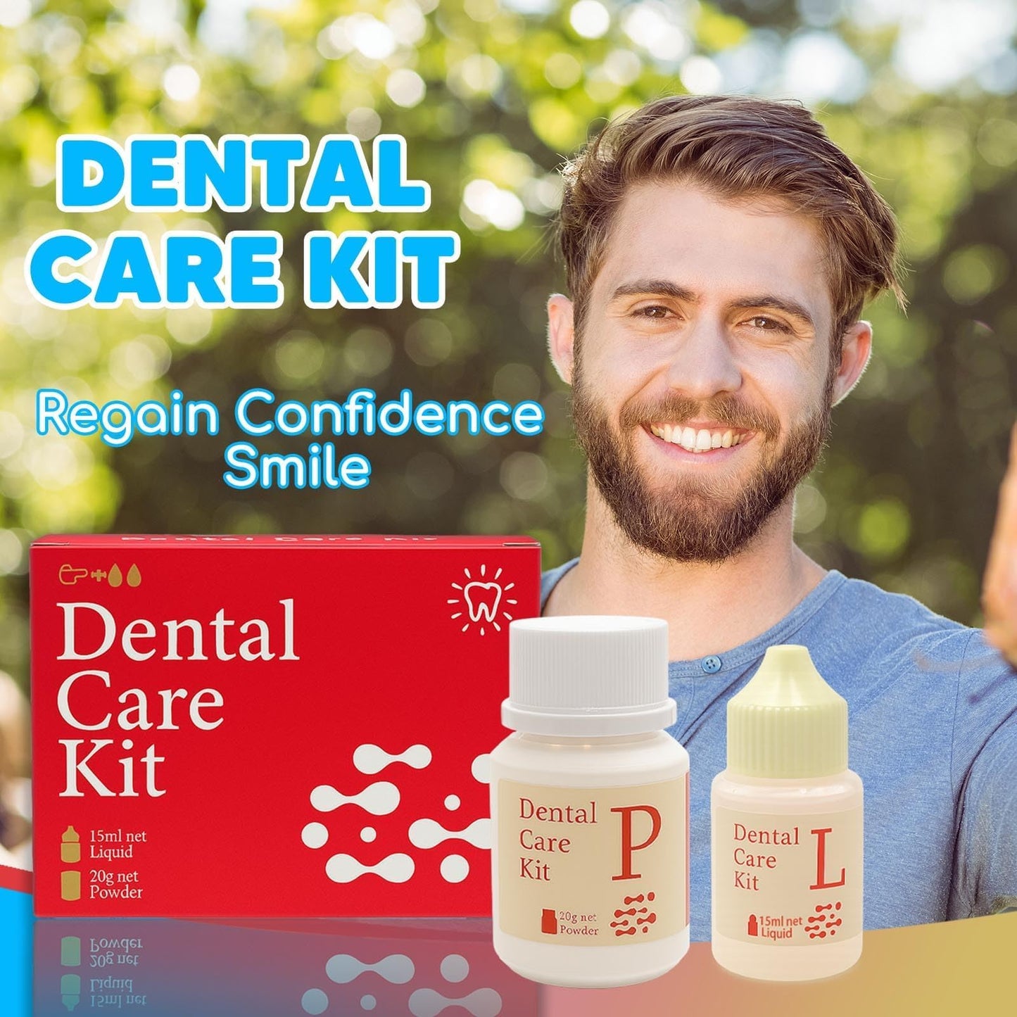 Dental Care Kit Zinc Oxide Eugenol Cement, Tooth Repair Kit for Crowns Filling, Temporary Teeth Fix for Confident Smile