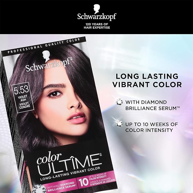 Schwarzkopf Color Ultime Permanent Hair Color Cream, 5.53 Violet Ash