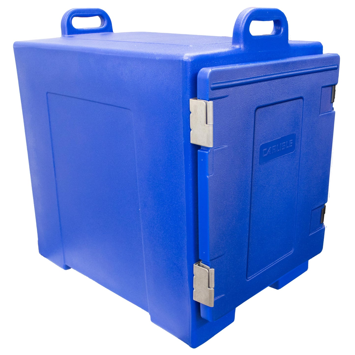 Carlisle FoodService Products Insulated Food Pan Carrier and Warmer, Cateraide Front-Loading Hot Box with Handles, Holds 5 Full or 10 Half 2.5" Pans (Sold Separately), PE Shell, PU Insulation, Blue