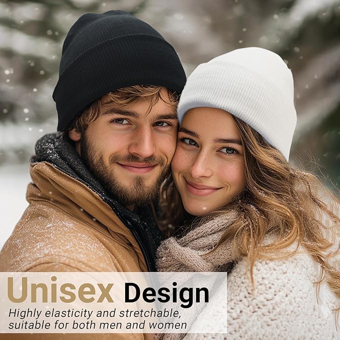 NPQQUAN Unisex Beanie Hats for Men Women Winter Knit Beanies