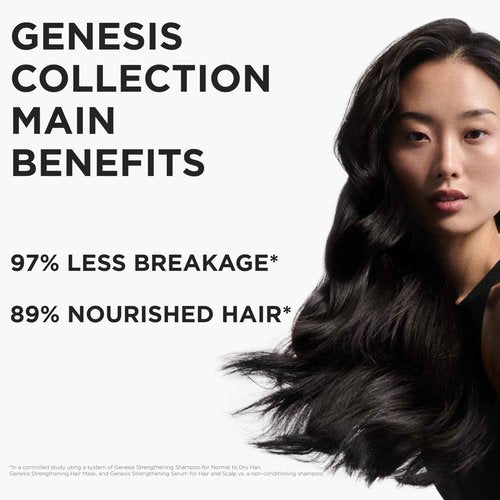 Kerastase Genesis Strengthening Nutri-Fortifiant Shampoo - For Weak or Damaged Hair, Detangles & Hydrates, For Normal to Dry Hair, 16.9 Fl Oz