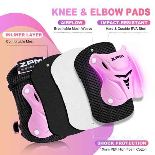 2PM SPORTS Purple S Inline Skates & Pink S Protective Gear Set