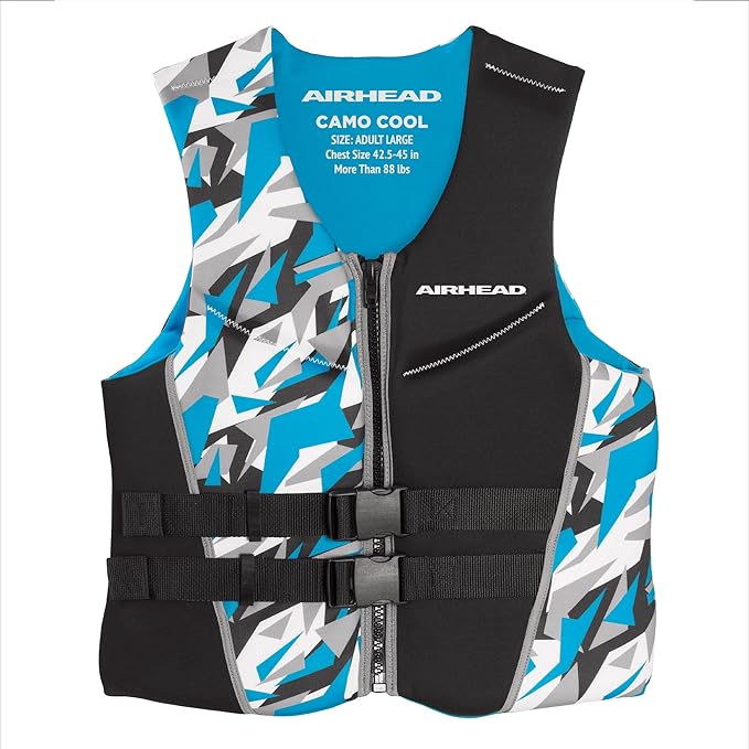 AIRHEAD Men's Camo Cool Neolite Kwik-Dry Life Jacket, Coast Guard Approved