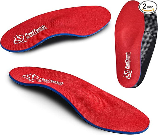 (230+lbs)FeetTouch Strong Arch Support Orthotics for Metatarsalgia Morton's Neuroma,Ball of Foot Pain Relief Inserts Plantar Fasciitis Flat Feet with Poron Heel Cushion