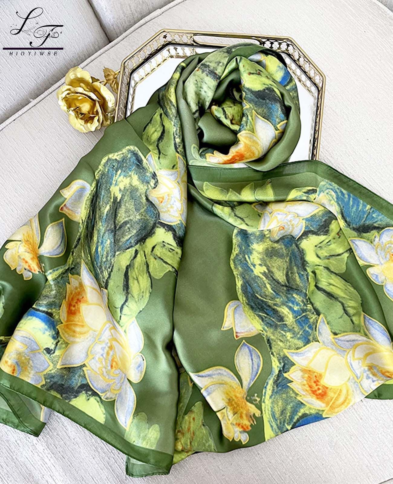 Hioyiwse Shawl Scarf For Women Lightweight Scarves Floral Pattern Formal Evening Dressesformal Shawl Summer Wraps Fashion Present E1