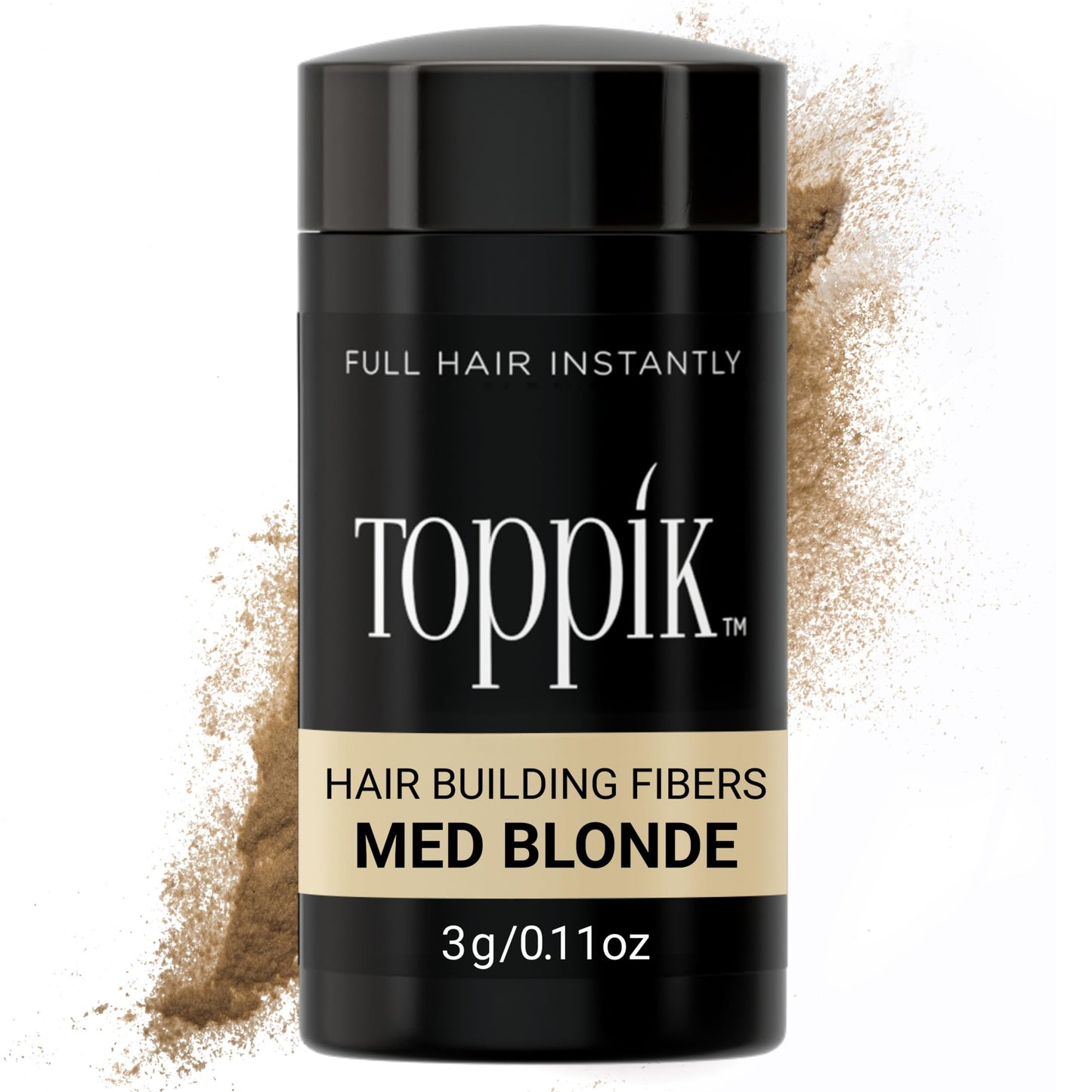 Toppik Hair Building Fibers, Medium Blonde, 3g Fill In Fine or Thinning Hair, Instantly Thicker, Fuller Looking, 9 Shades for Me