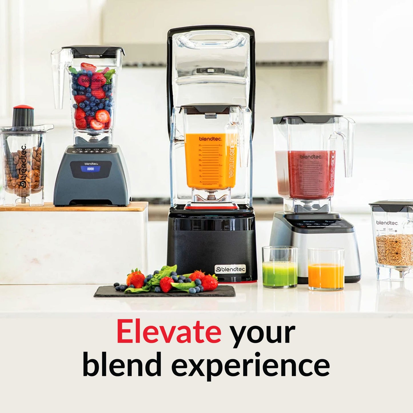 Blendtec 75 oz FourSide Commercial Jar - Four-Sided Replacement Blender Jar - Compatible with Most Blendtec Blenders - 32 oz Blending Capacity - Blue
