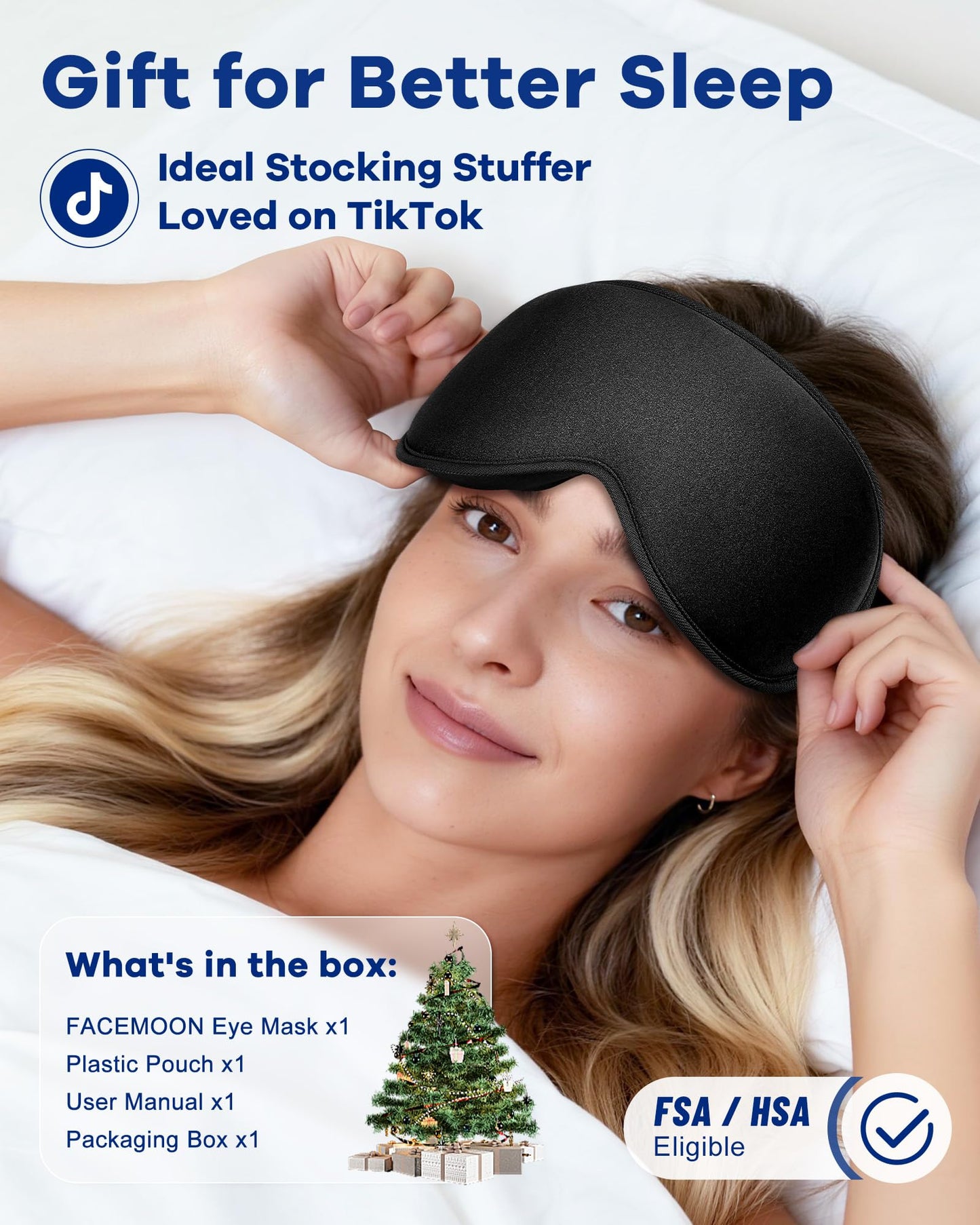 3D Weighted Cooling Gel Eye Mask – 6oz Weighted Eye Mask for Sleeping, 100% Blackout Gentle Pressure Sleep Mask, Ice Cold Gel, Migraine & Headache Relief, Eye Care, Eye Cover Blindfold for Women Men