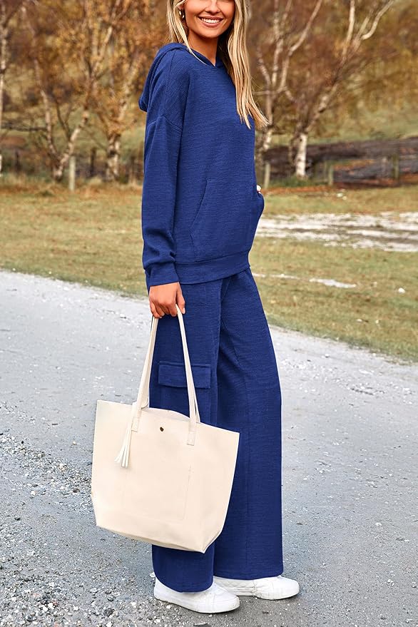 PRETTYGARDEN 2 Piece Sets for Women Fall 2026 Sweatsuits Outfits Lounge Matching Hoodie Set Travel Track Suits Winter Clothes