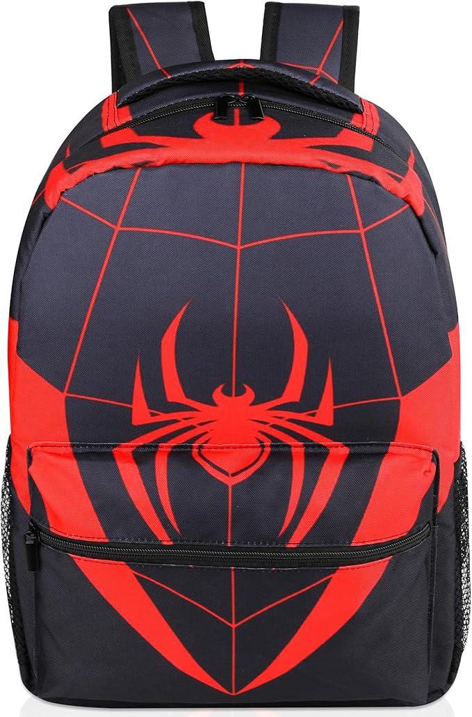 Rantonly Spider Backpack - 16.5 Inch Large Capacity Double-Shoulder Bag with Keychain and Accessories, Lightweight Waterpr...