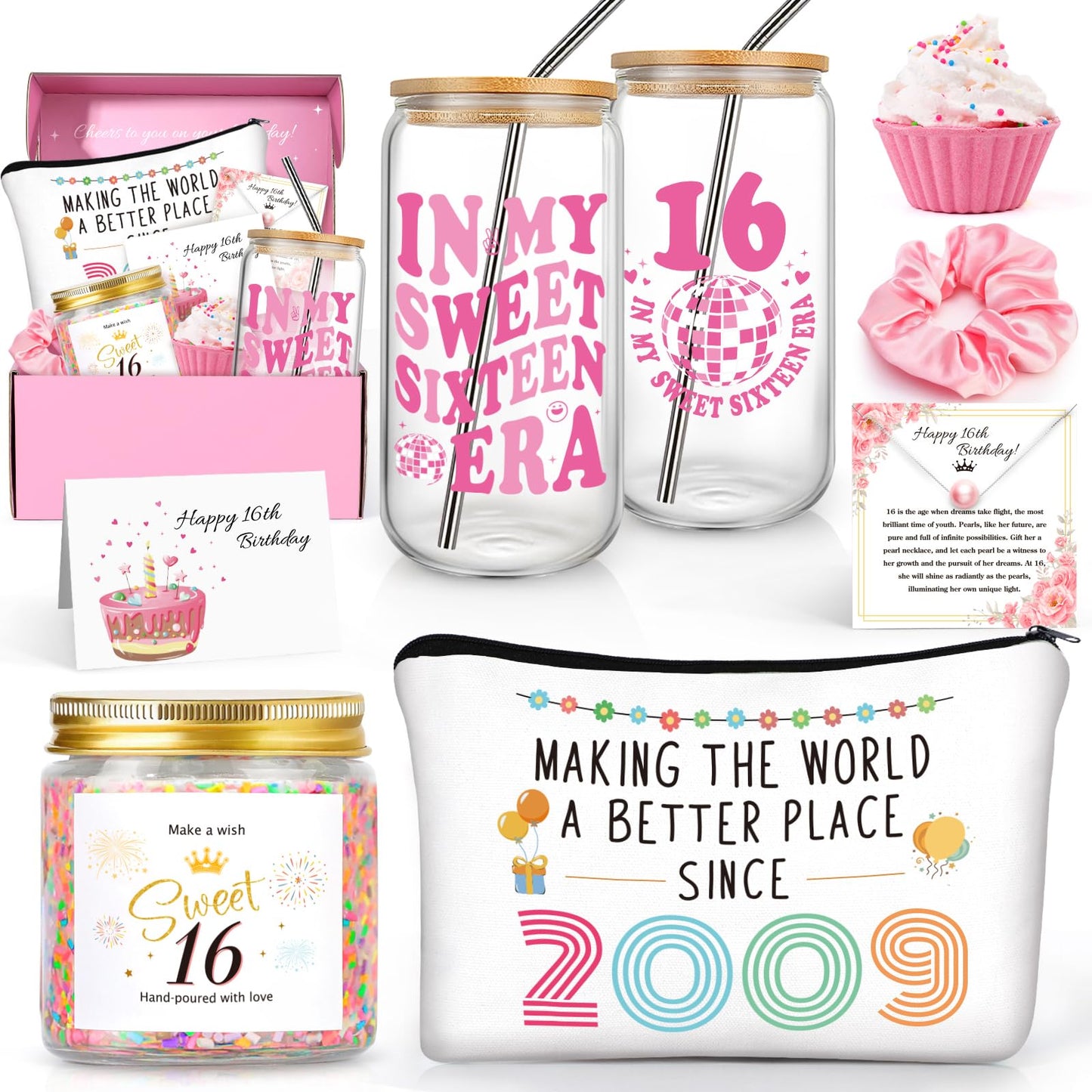 16th Birthday Gifts for Girls, Best Popular Gifts for 16 Year Old Girls Born in 2009, In My Sweet 16 Era Gift Set with Sweet 16 Gifts, Happy 16 Year Old Girl Birthday Present Ideas for Her 2025