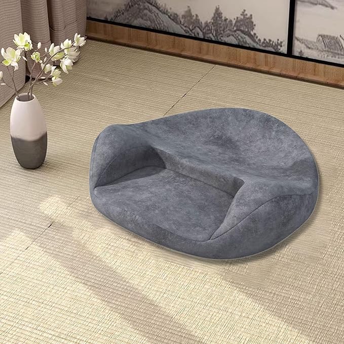 Meditation Cushion Yoga Mat Cushion Support Equipment Creative Seat Floor Pillow for Bedroom Tea Ceremony Sitting Living Room, Grey
