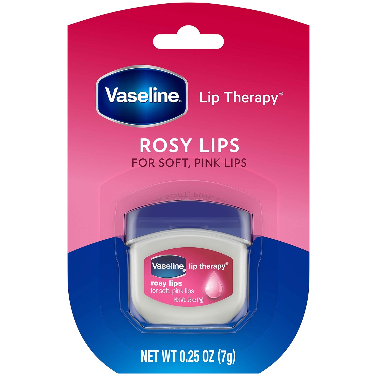 Vaseline Lip Therapy Rosy Lips Mini - Rose-Tinted Lip Balm, Moisturizer for Soft, Pink Lips, 0.25 Oz Ea