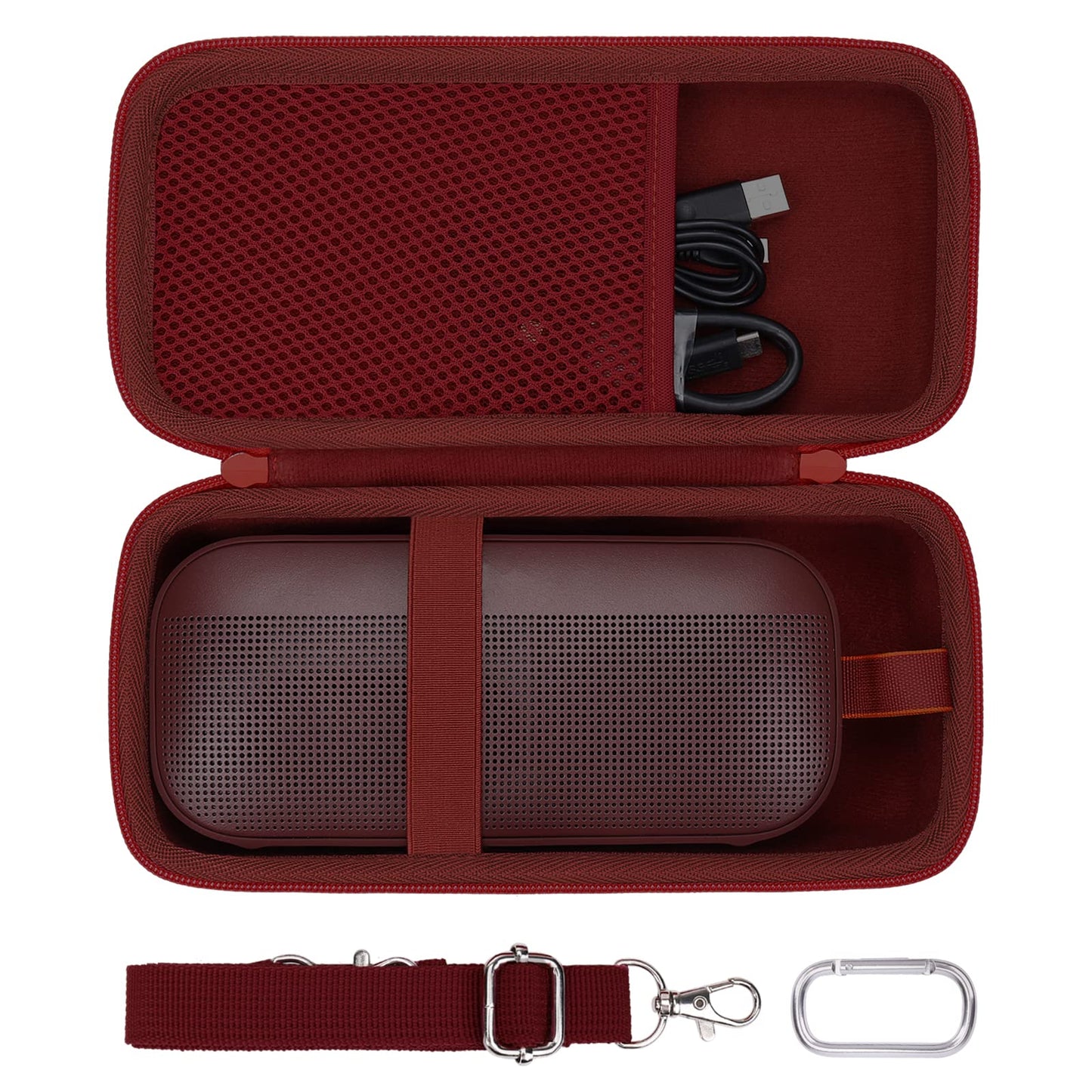 Co2Crea Hard Travel Case Replacement For Bose New Soundlink Flex 2Nd Gen/Bose Soundlink Flex Bluetooth Portable Speaker (Carmine