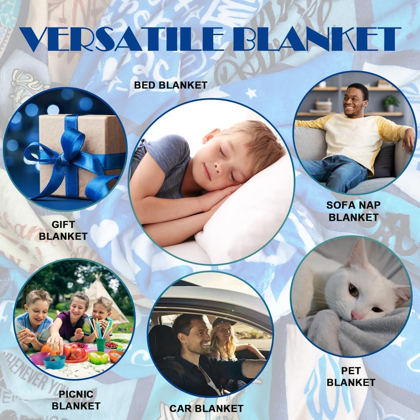 Dulkjio Grandson Gifts from Grandma Grandpa, Birthday Gifts for Grandson, Grandson Gifts from Grandparents, Fathers Day to My Grandson Gifts Throw Blanket 60"X50"