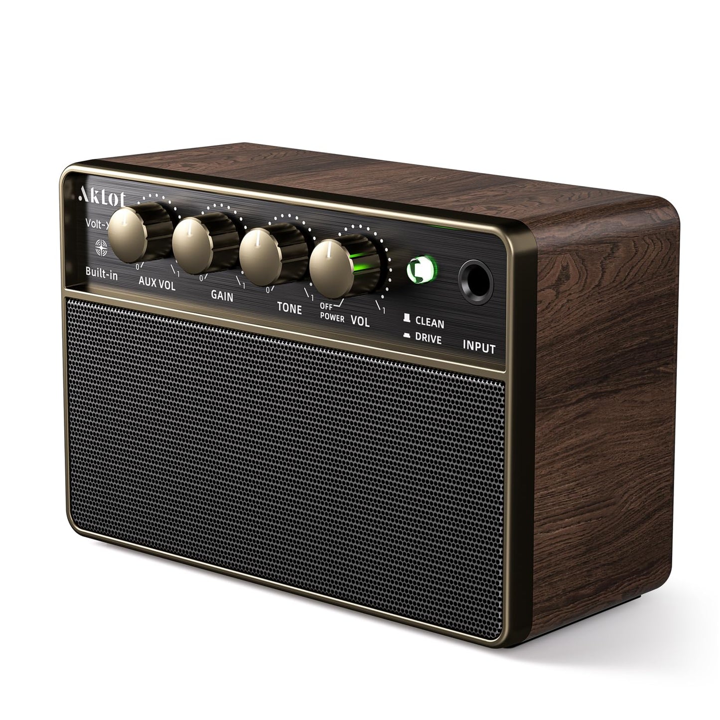Aklot Guitar Amp Portable Rechargeable: 10W Mini Electric Guitar Amplifier With Clean/Drive Channels, Wireless Audio, Usb-C, 6H