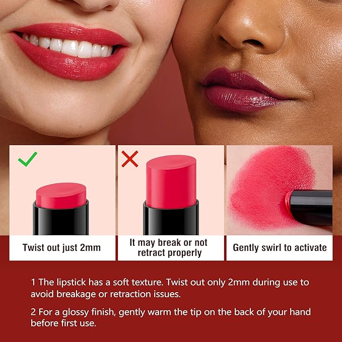 Moisture Nude Brown Lipstick – Hydrating Lip Balm for Dry, Cracked Lips, Weightless Creamy Lip Color with Vitamin E, Hydrasmooth, Glossy Juicy Finish, Long Lasting for Women (Glow Nude)