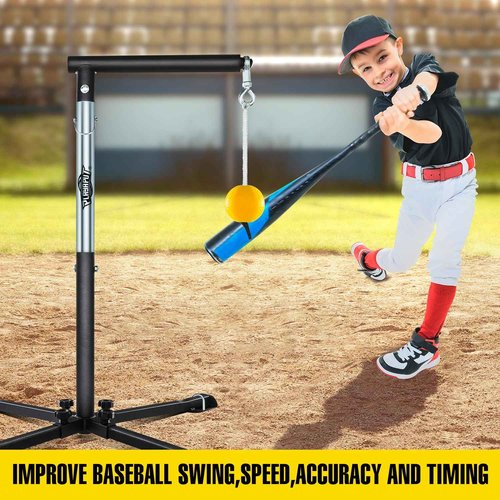 PLAYAPUT Baseball Softball Batting Tee with Tethered Ball, Auto Reset Baseball Swing Trainner, Softball Hitting Trainner, Height Adjustable 20-45 inches Hitting Tee Improve Swing Power,Accuracy