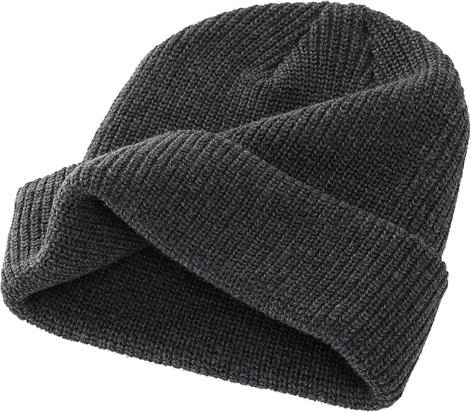 Connectyle Classic Double Layer Knit Beanie Hat Warm Thick Acrylic Winter Hats Daily Cuffed Beanies Watch Hat for Men Women