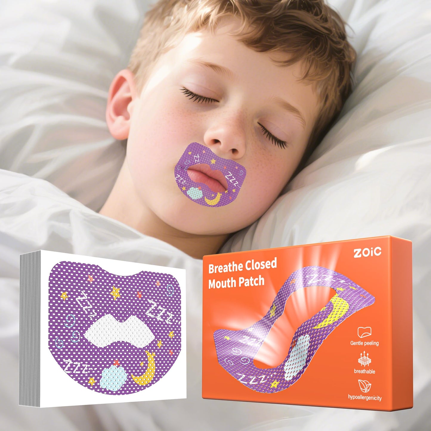 30pcs Mouth Breathing Correction Patch, Children's Closed Mouth Patch, Adult Anti-snoring, Closed Mouth Patch, Improve Mouth Breathing Facial Problems (Medium（8-15years）)