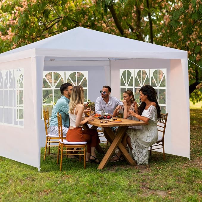 Outvita Outdoor Party Tent, Patio Canopy Tent Gazebo with Removable Sidewalls Instant Event Tent for Cater Events Wedding ...