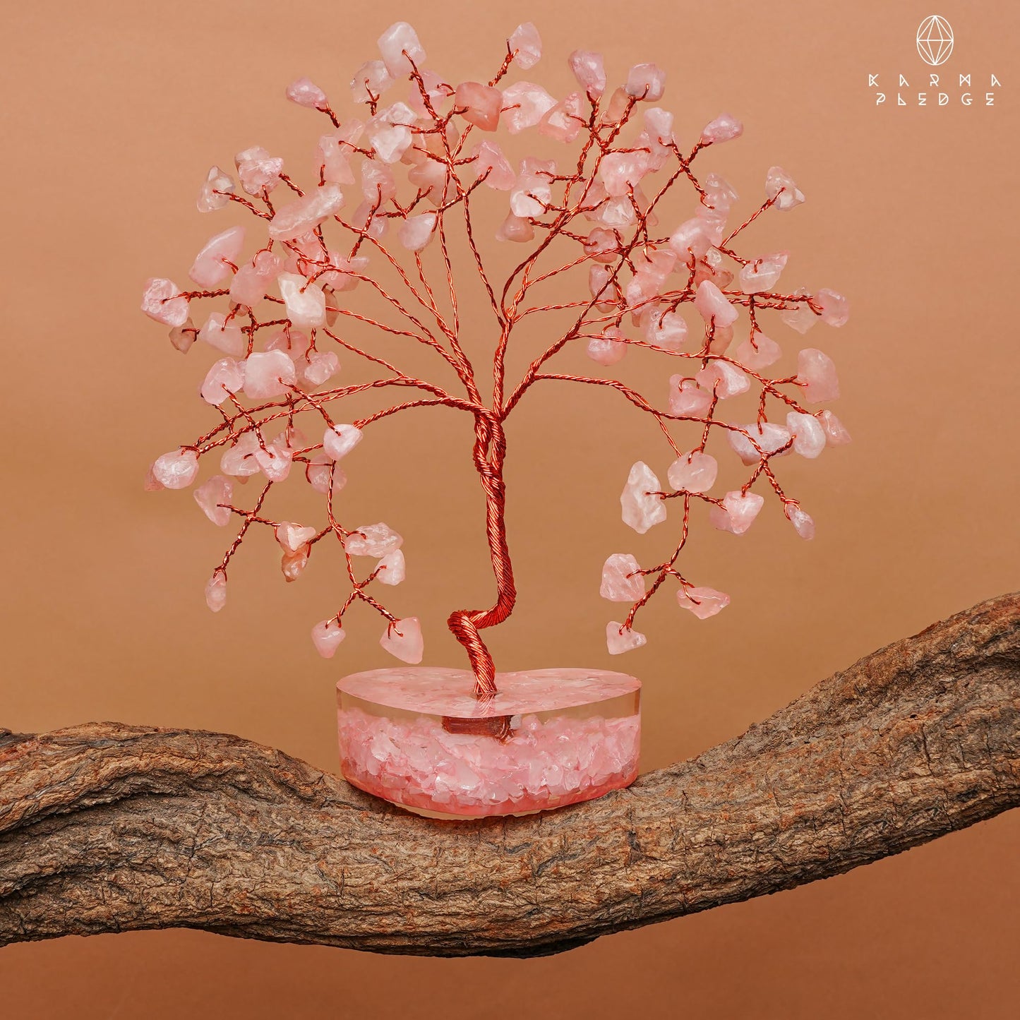 Rose Quartz Crystal Tree Gifts for Women, Handmade Chakra Healing Crystals Tree of Life for Positive Energy, Money, Good Luck, Home and Office Decor, Thoughtful Birthday Gifts for Mom