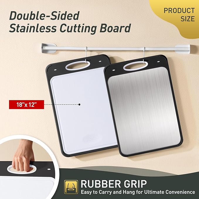 2 in 1 Stainless Steel Cutting Board with Handle Great Grandma Christmas Xmas Birthday Mother Gifts Ideas Grandmother Gigi Granny Nana Glamma Mawmaw Yaya Abuela Abuelita Mamaw Mimi Nonna Oma Meme
