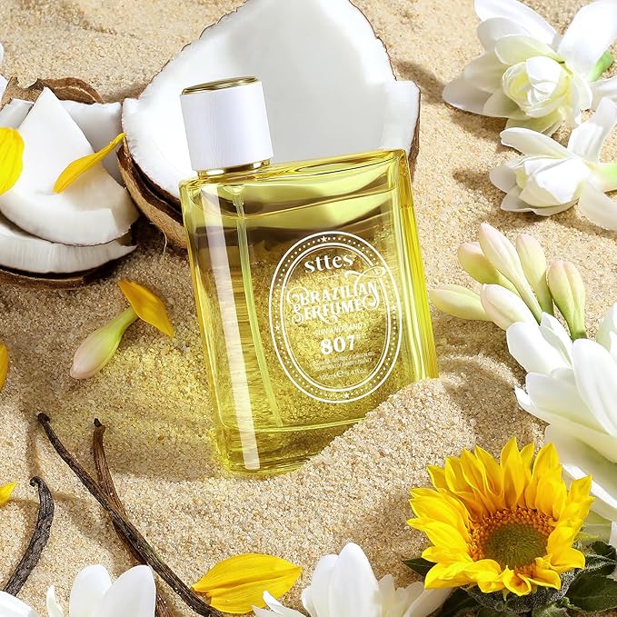 Sttes Perfume 807# (SUN AND SAND) – Eau De Parfum 100ml (3.4 fl oz) – Coconut Milk, Warm Sand, Vanilla