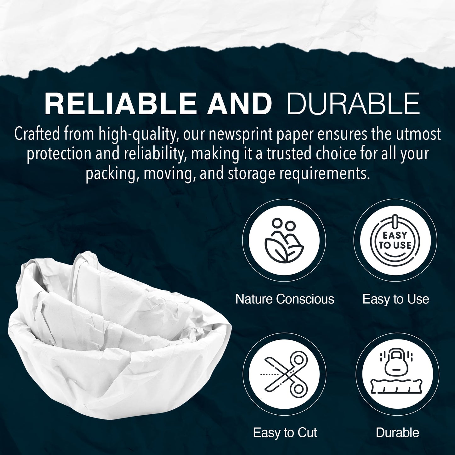 White Bulk Packing Paper Sheets for Moving | 640 sheets | 27" x 17" | 20 lb | Twin Pack | | Newsprint Wrapping Paper Sheets - Must Have in Your Moving Supplies, Packing Materials, Moving Paper Wrap