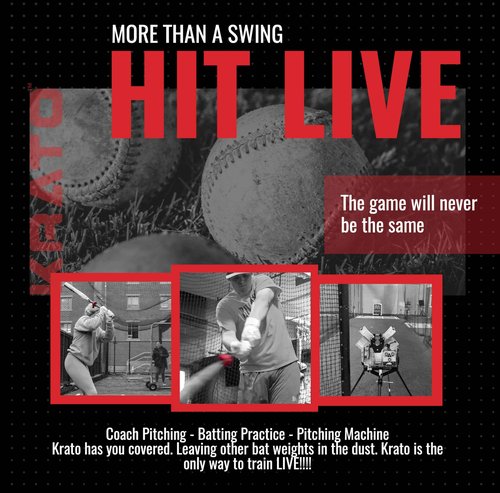 Krato Bat Weight - Baseball and Softball Bat Training Weight for Youth, High School, College - Baseball Swing Training Weight - Adjustable Live Hitting Batting Practice Aid to Improve Velocity - 30 oz