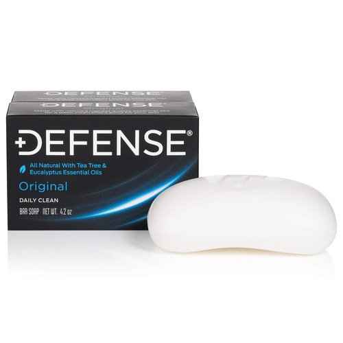 Defense Soap Antifungal Medicated Bar Soap 2-Pack, Original 4 Oz Bar (Pack of 2), & Body Wash 32 oz - Natural Shower Gel