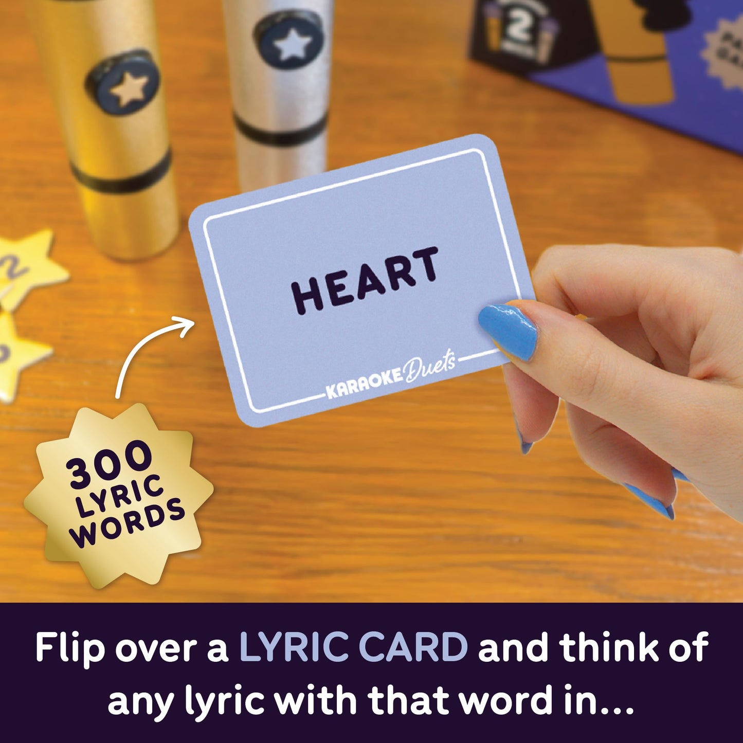 Grab The Mic Creators Bring You Karaoke Duets – 2 Mics, 2 Singers, Hilarious Singing & Chaos – Party Game for Adults, Families & Game Night (2–10 Players, 150 Cards, 300 Lyrics)