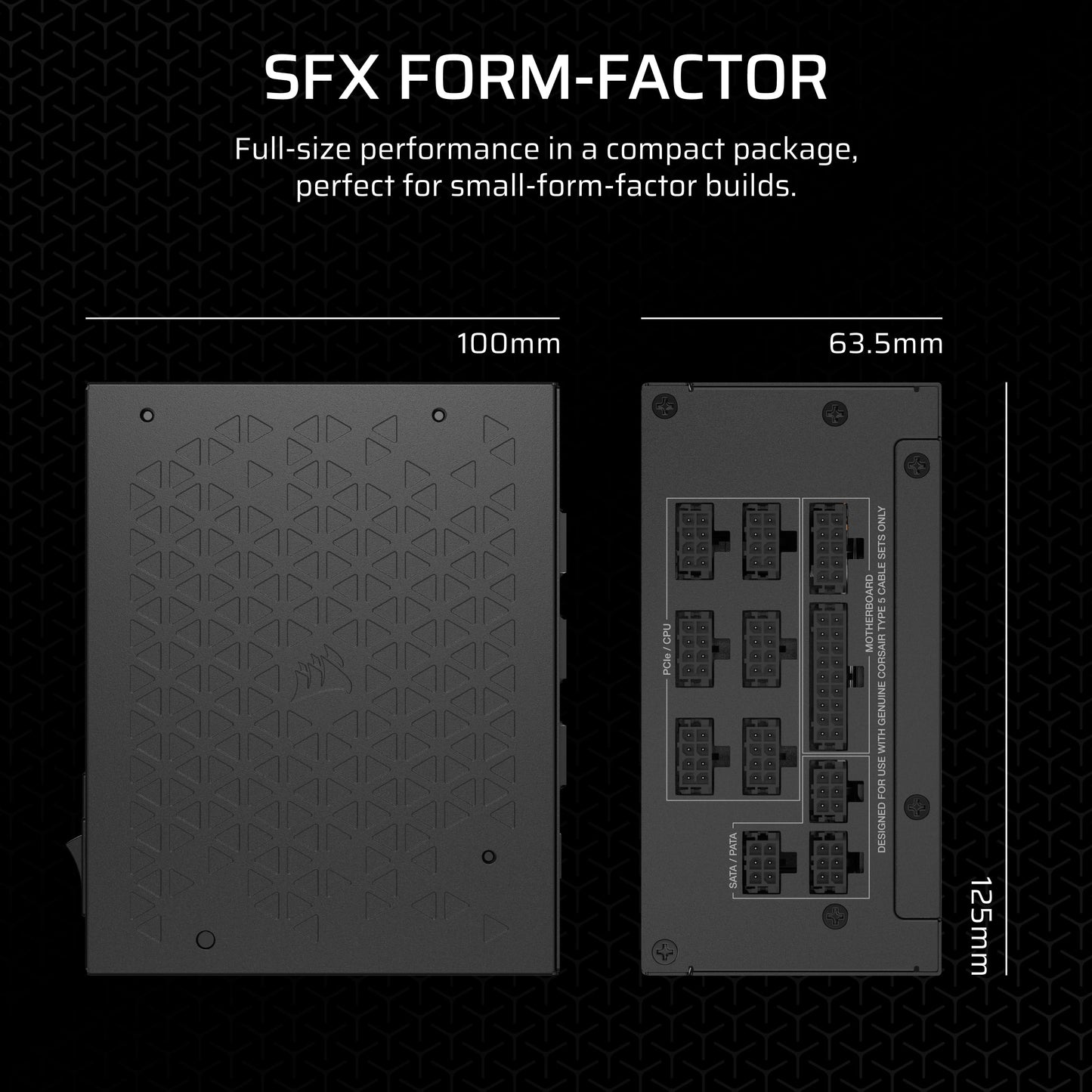 Corsair Sf1000 (2024) Fully Modular Low Noise 80 Plus Platinum Atx Power Supply - 3.0 Compliant - Pcie 5.0 Ready - Sfx-To-Atx Br