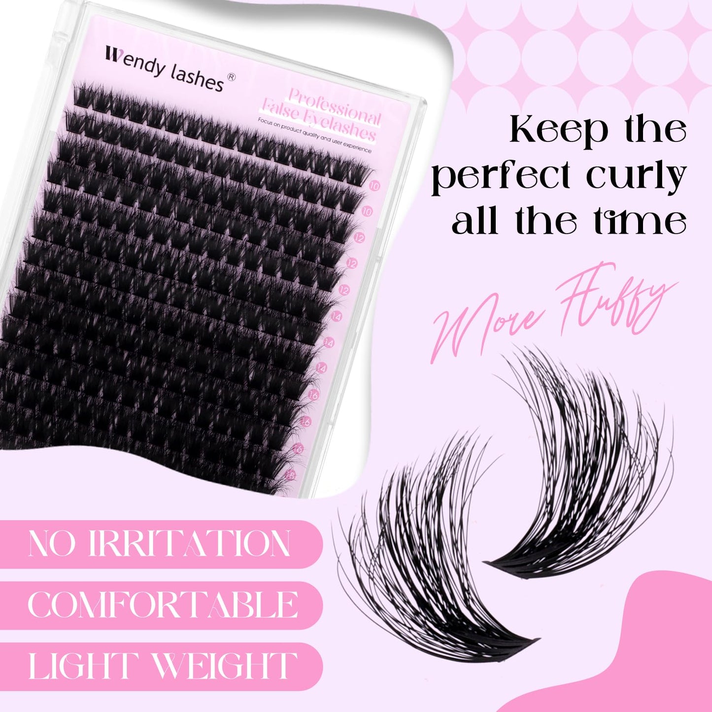 Lash Clusters 100D Wispy Individual Lashes 280PCS 3D Volume Lash Extensions 10-18mm Natural DIY Cluster Lashes for Beginners(100