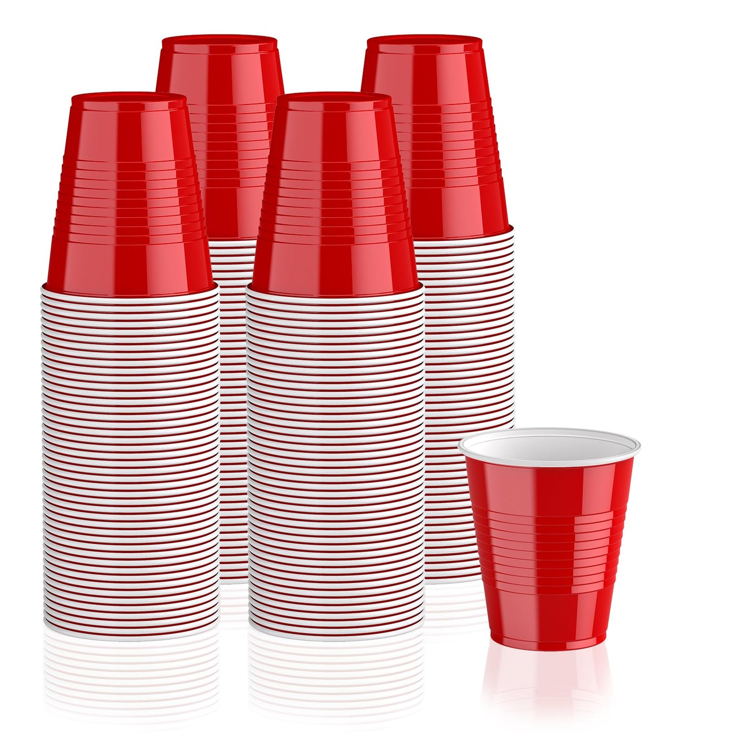 Lilymicky 240 Pack 12 oz Disposable Plastic Cups, Red Party Plastic Cups for Parties, Picnics and BBQ