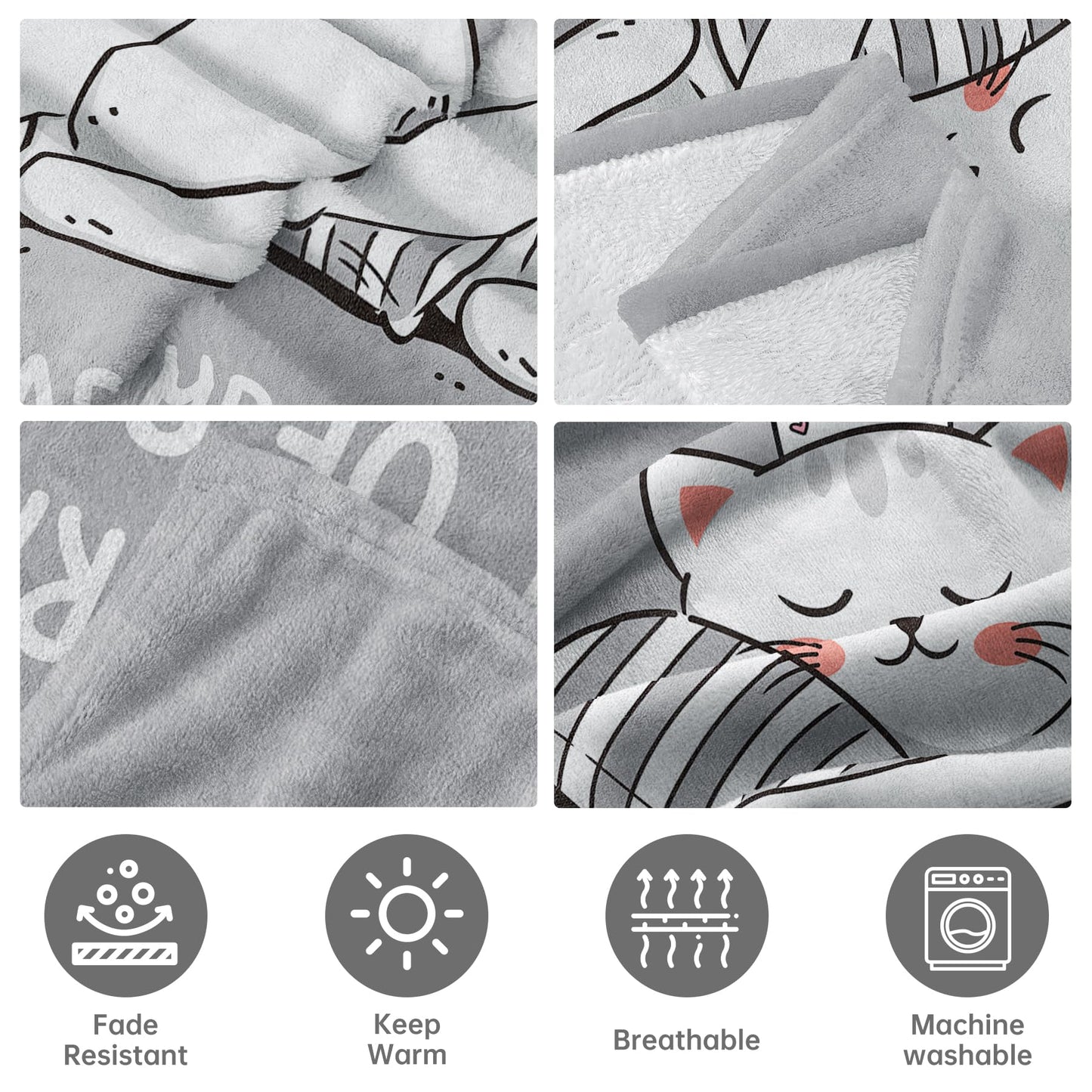 GoMelley Funny Gift for Wife from Husband, Wedding Anniversary Romantic Gifts for Women, Wife is Charging Flannel Blanket, Birthday Christmas Valentines Day Blanket Gifts for Her, 60”× 50”（Gray）