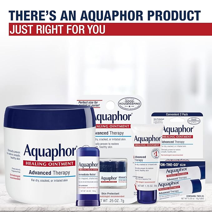 Aquaphor Healing Balm Stick, Skin Protectant with Avocado Oil and Shea Butter, Holiday Gifts for Self Care, 0.65 Oz Stick