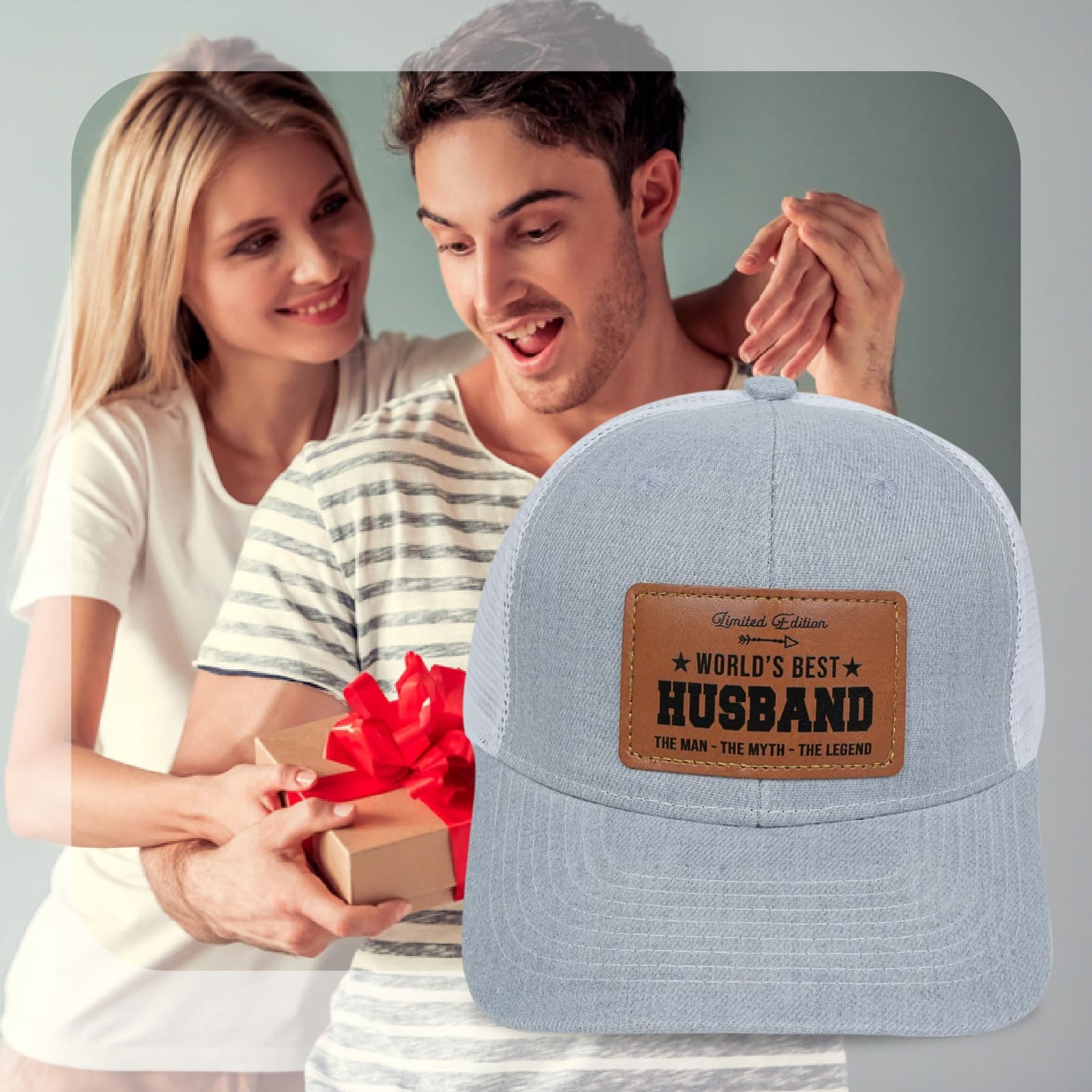 VIOZOFA Best Husband Ever Hat, Men's Grey Baseball Cap, Husband Gifts for Birthday, Anniversary, Valentine's Day, Christmas