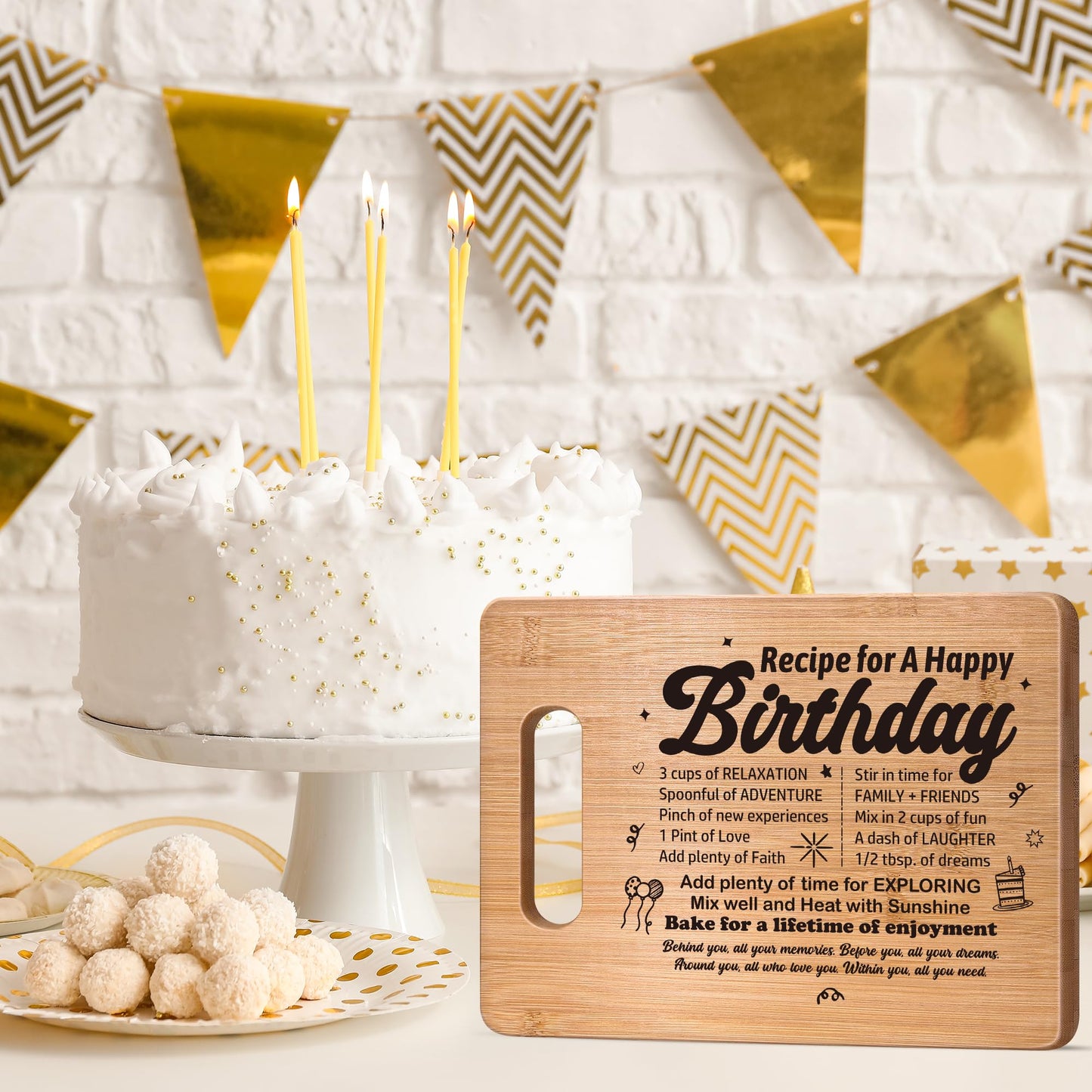 Birthday Gifts for Women Men,Best Friend Birthday Gifts for Her Him,Year Old Birthday Gifts for Women Friendship,Birthday Gift Ideas for Dad Mom Sister Girls,Happy Birthday Decorations Cutting Board