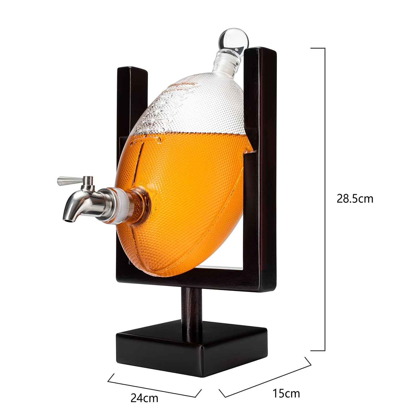 Football Gifts for Men Dad - Whiskey Decanter with Upright Field Goal Holder, Decanter Set & Glasses, Birthday Gift Ideas from Daughter Son, Retirement Bar Stuff Father, Him Brother, Bar