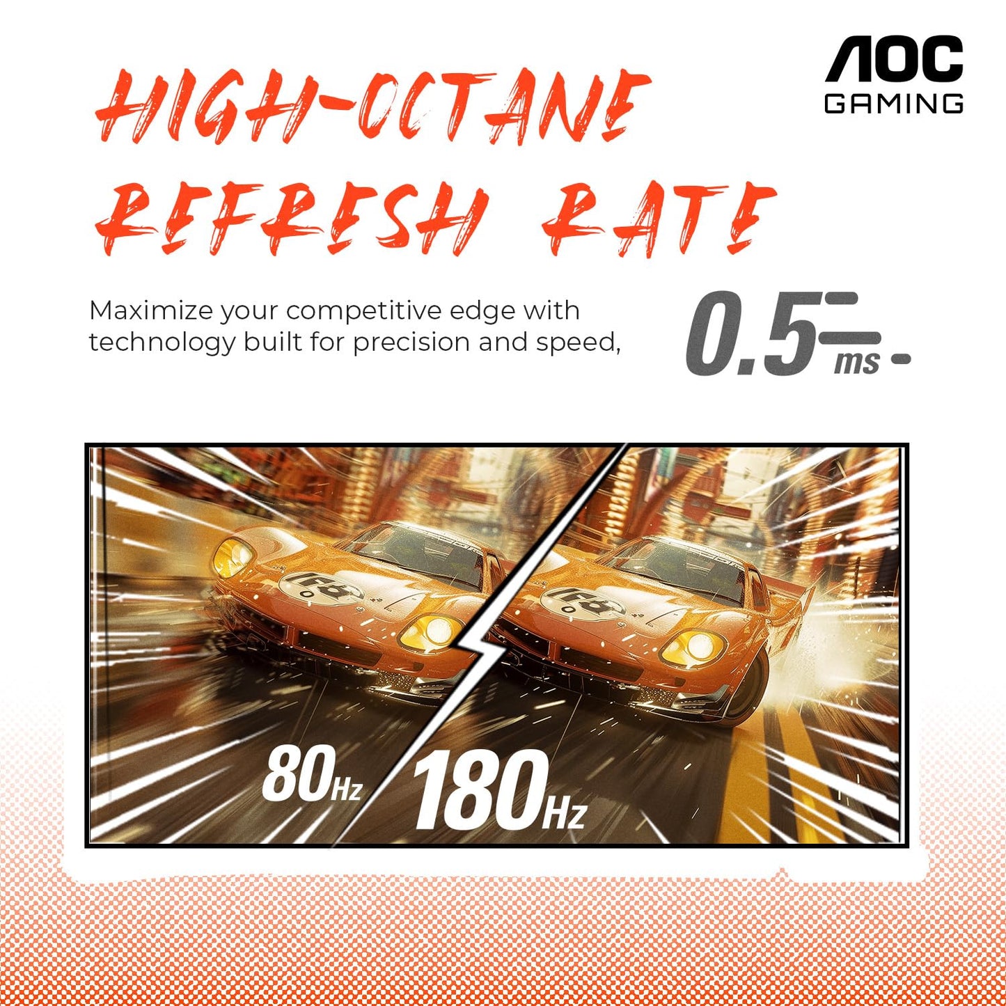 AOC CQ27G4H 27" Curved Gaming Monitor, QHD 2K 2560x1440, 1500R VA, 180Hz 0.5ms, AMD FreeSync Premium, Height Adjustable Stand, Xbox PS5 Switch Compatiable, 3-Year Zero-Bright-dot