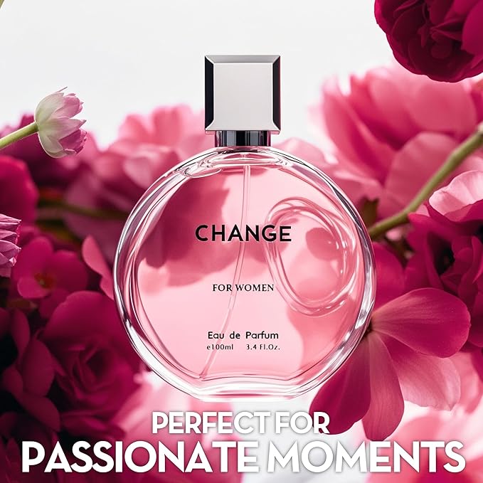 4-Piece Women's Perfume Set with 10ml Rollerball, EDP Collection, Variety of Fragrances,Long Lasting Fragrance (Viva The Sexy/Sarah Pink/change women/MON AMOUR PARIS)