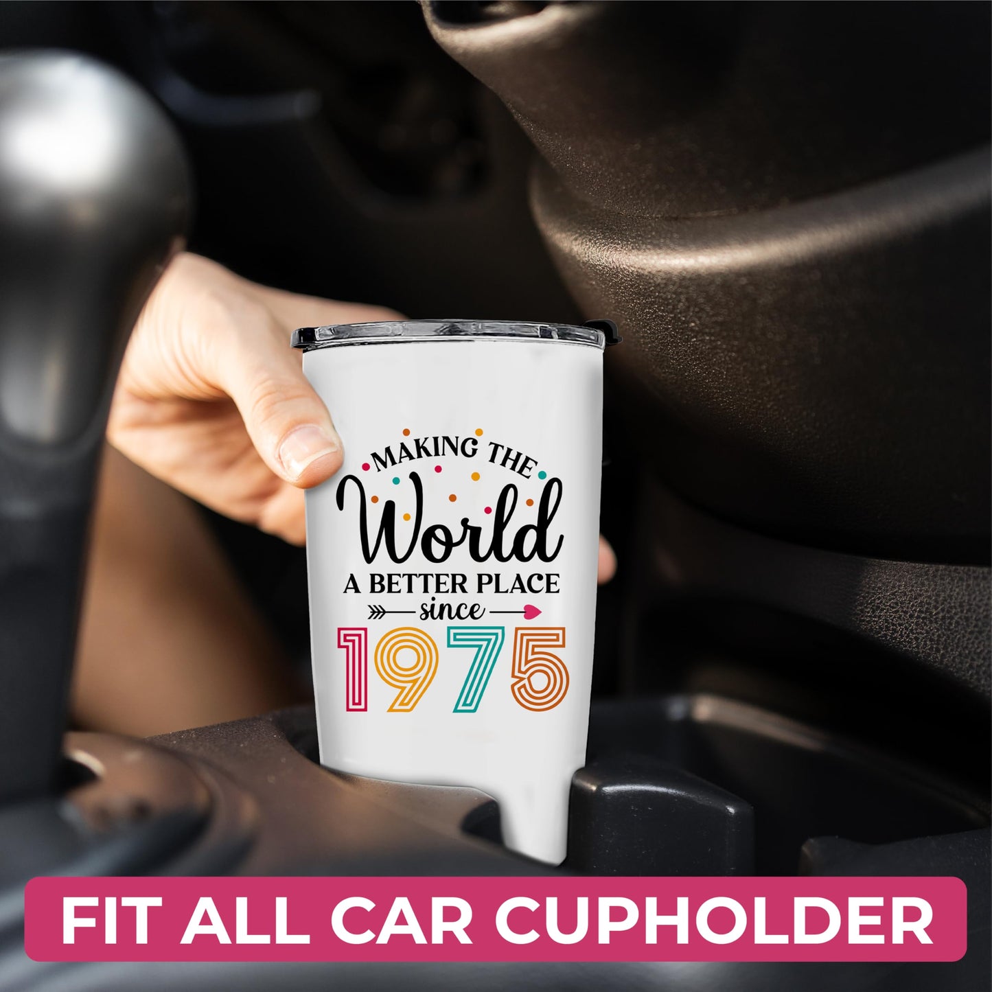 50th Birthday Gifts For Women, 1975 and Fabulous Gift For Her, Funny Present For 50 Year Old Lady, Turning 50 Fifty Idea Gift For Mom, Wife, Aunt, Sister - Better World Tumbler Cup 20oz with Keychain