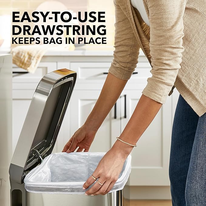 Glad ForceFlex Tall Kitchen Drawstring Trash Bags, 13 Gal, Fresh Clean, 80 Ct (Package May Vary)